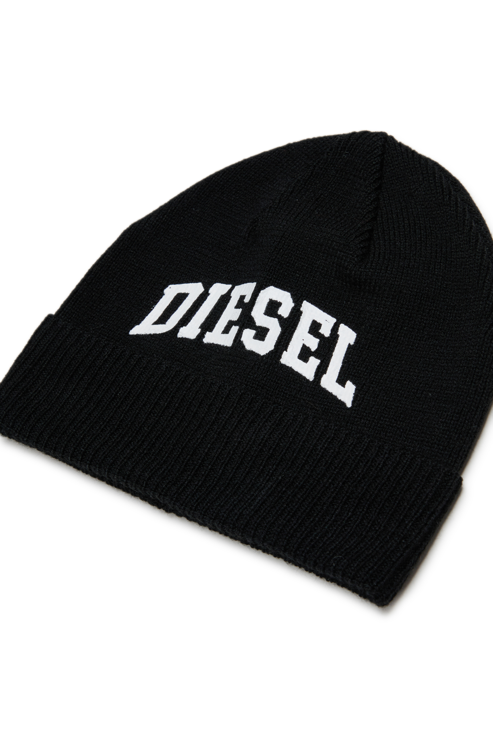 Diesel - FBAND, Berretto in misto lana con logo Unisex in Nero - 3