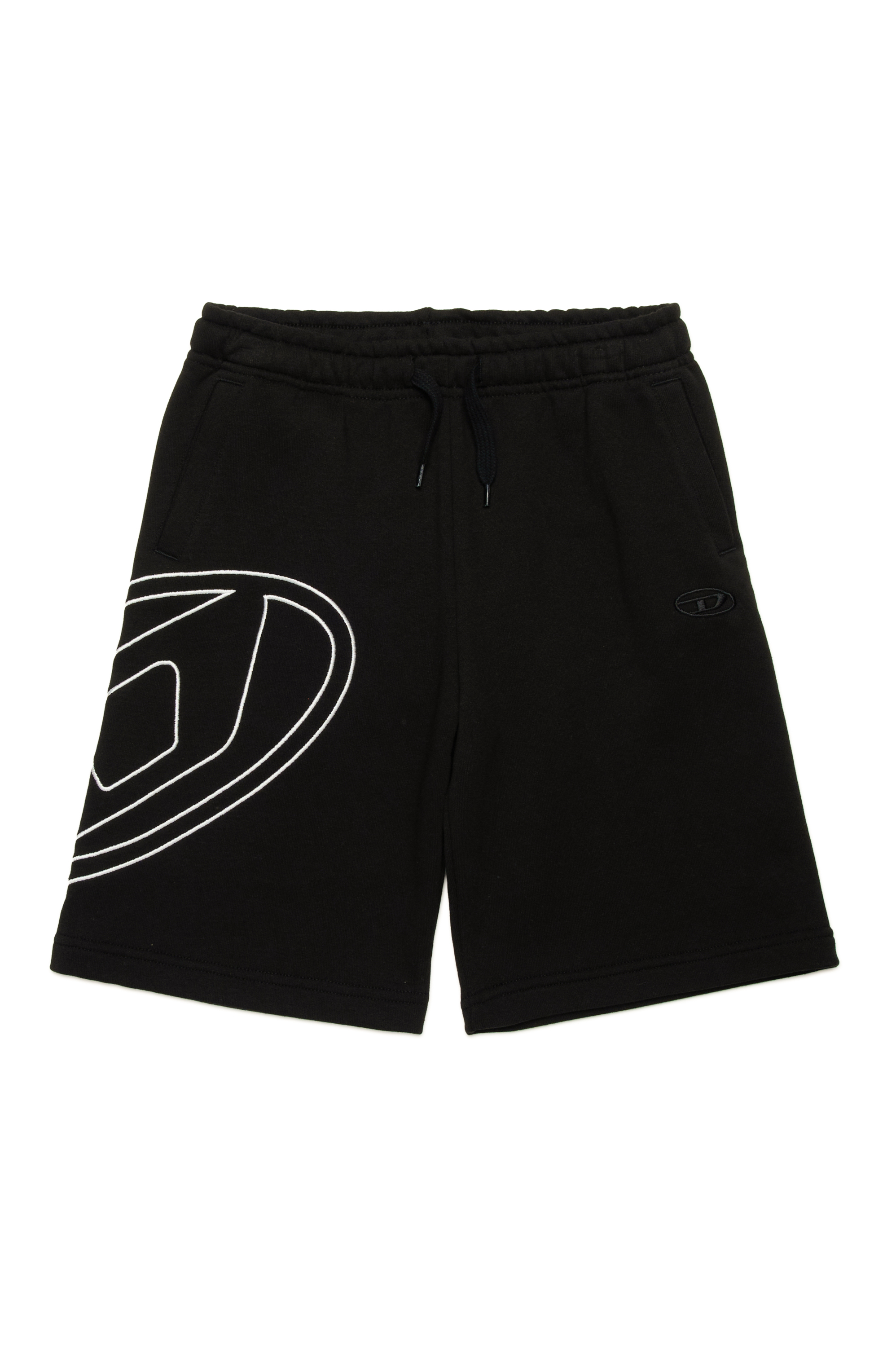 Diesel - PBETTYMEGOVALD, Shorts sportivi con ricamo Oval D Uomo in Nero - 1