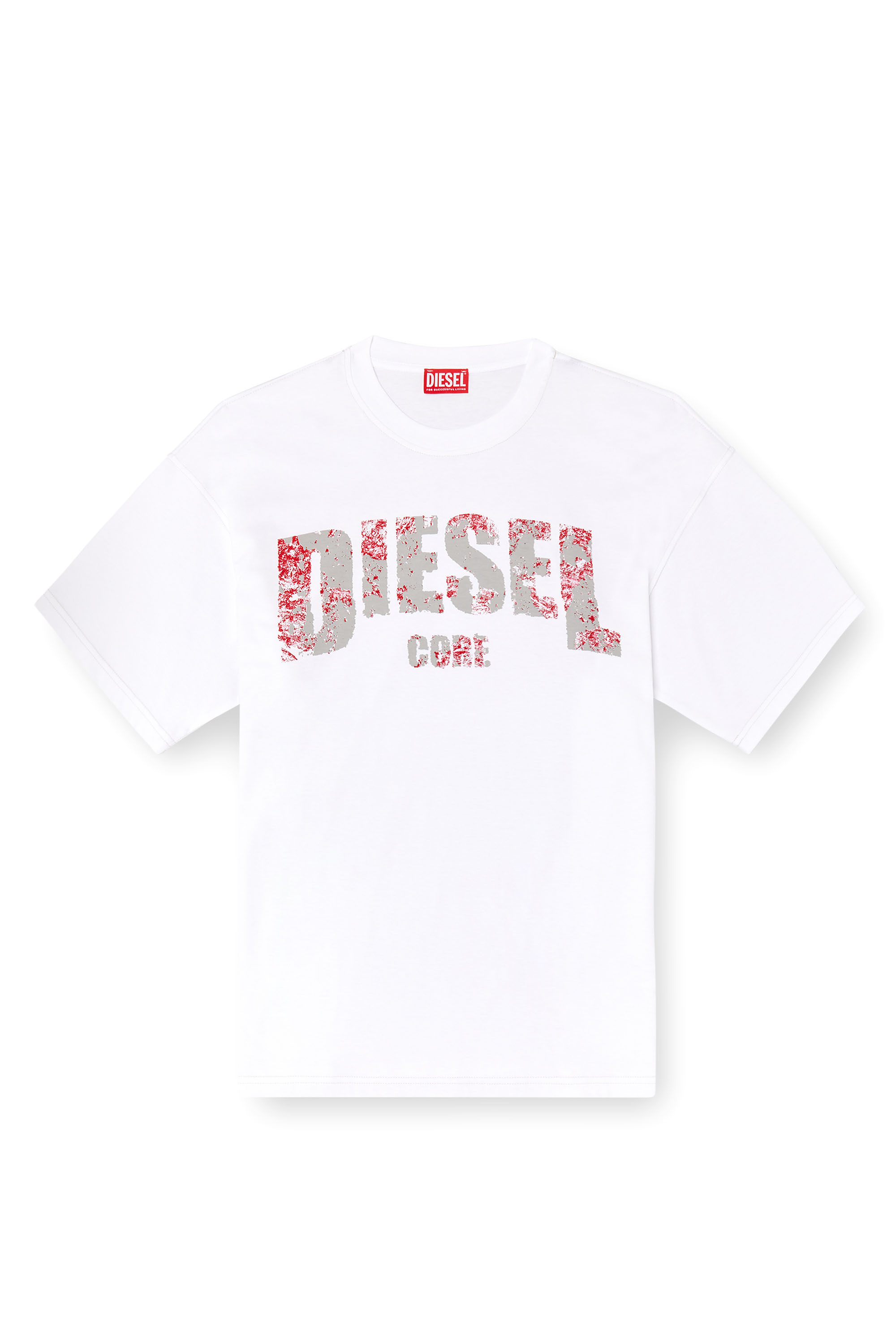 Diesel - T-ADJUST-R25, T-shirt con stampa Diesel Core Uomo in Bianco - 3