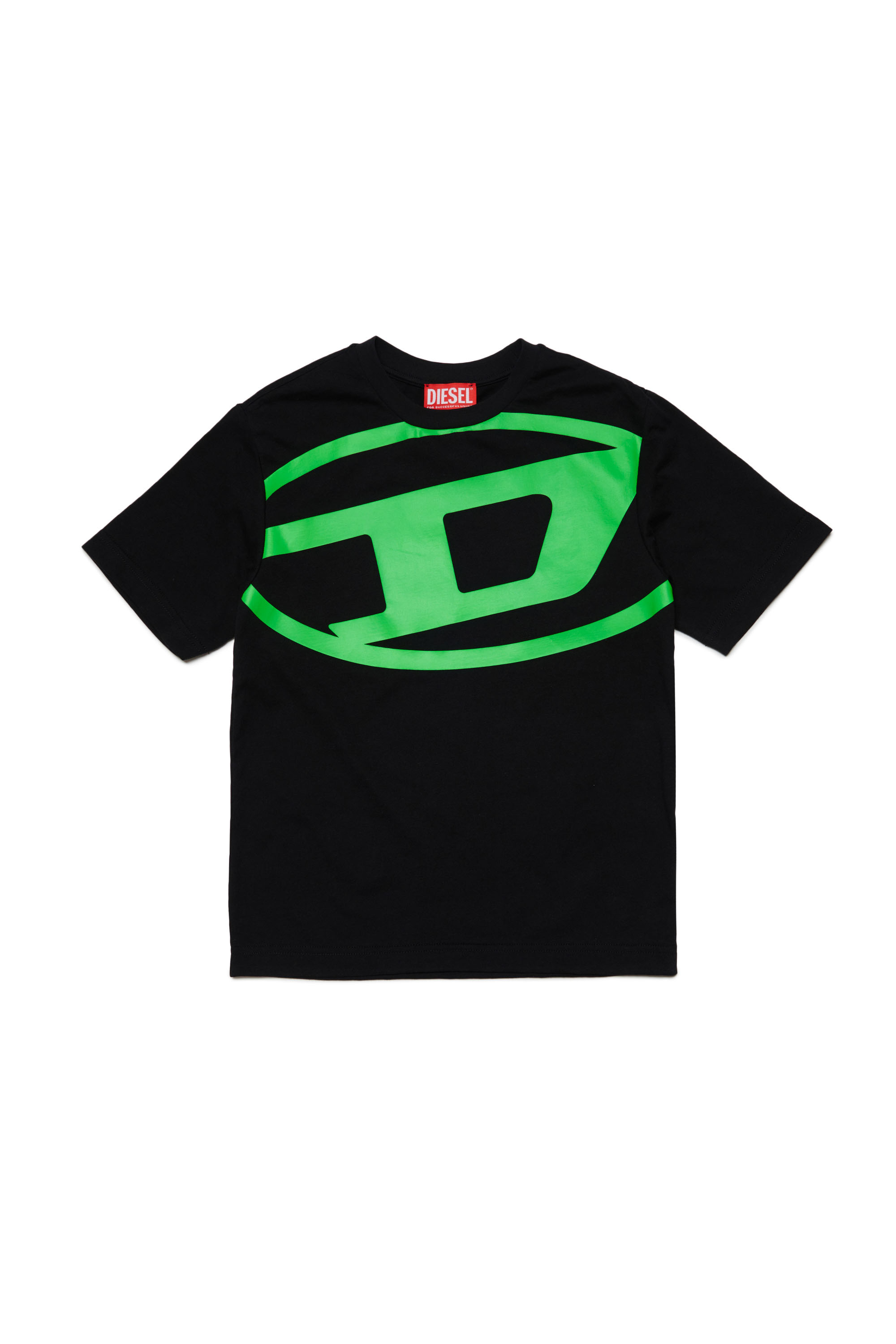 Diesel - MTULLI OVER, Man T-shirt with maxi Oval D print in Multicolor - Image 1