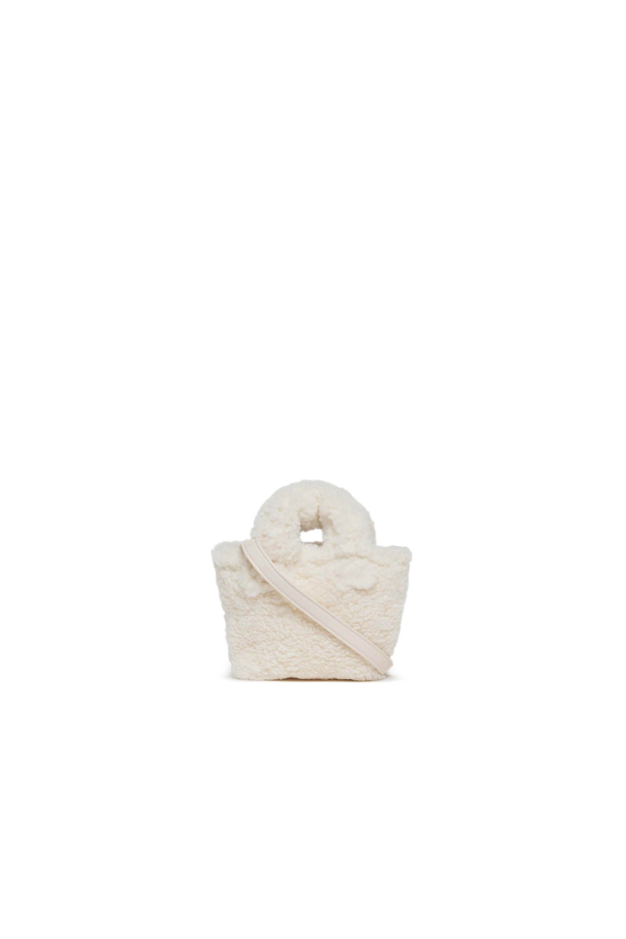 Diesel - WIXIT, WIXIT - Mini bag in teddy fleece Donna in Bianco - 2