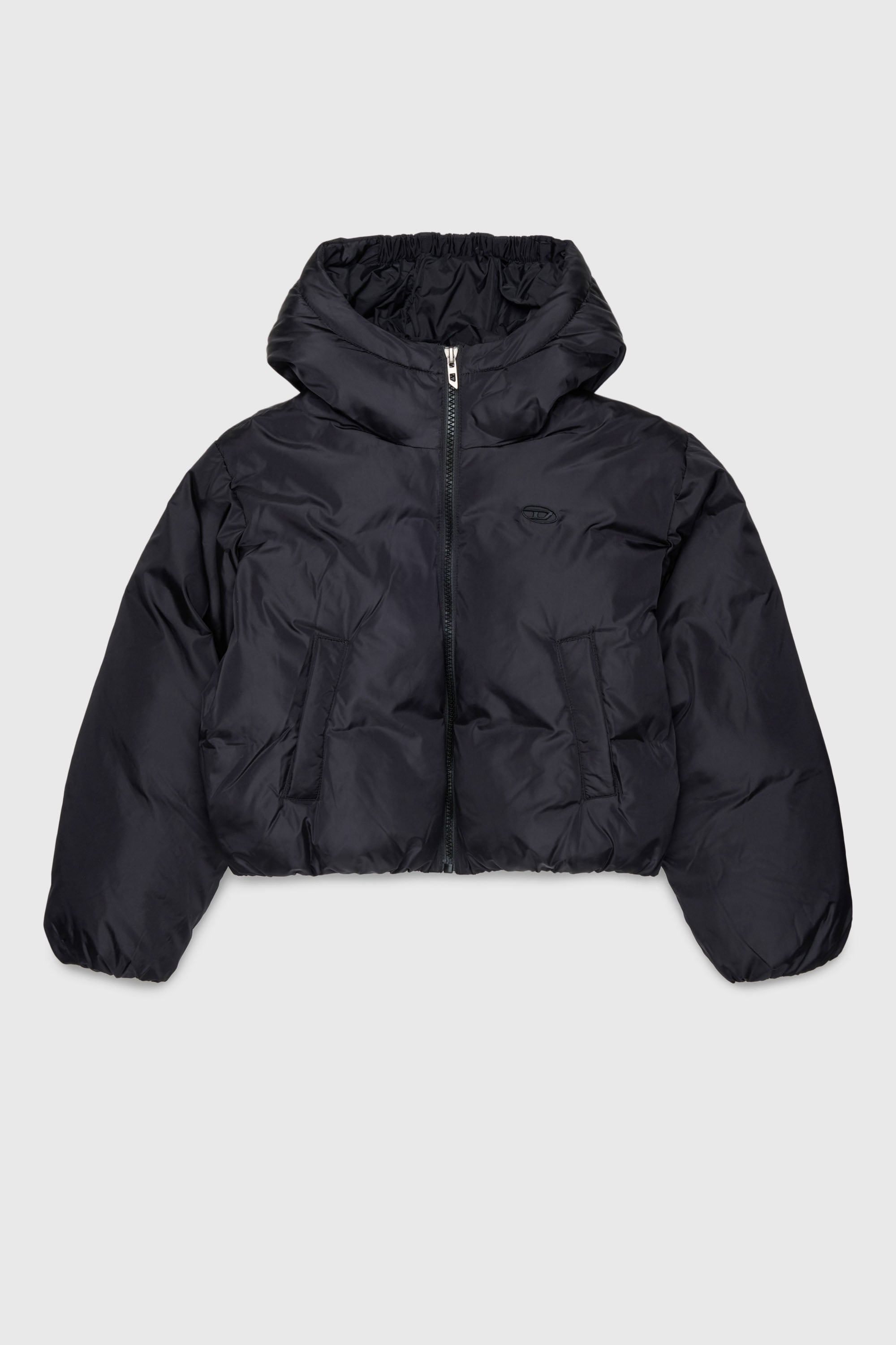 Diesel - JELKYM, Piumino con cappuccio Donna in Nero - 1