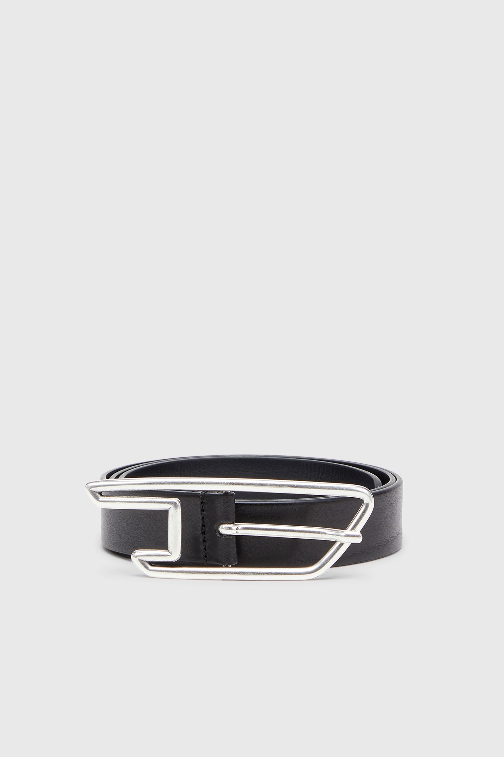 Diesel - B-D LINE 30, Cintura 3 cm in pelle con fibbia a D Unisex in Nero - 1