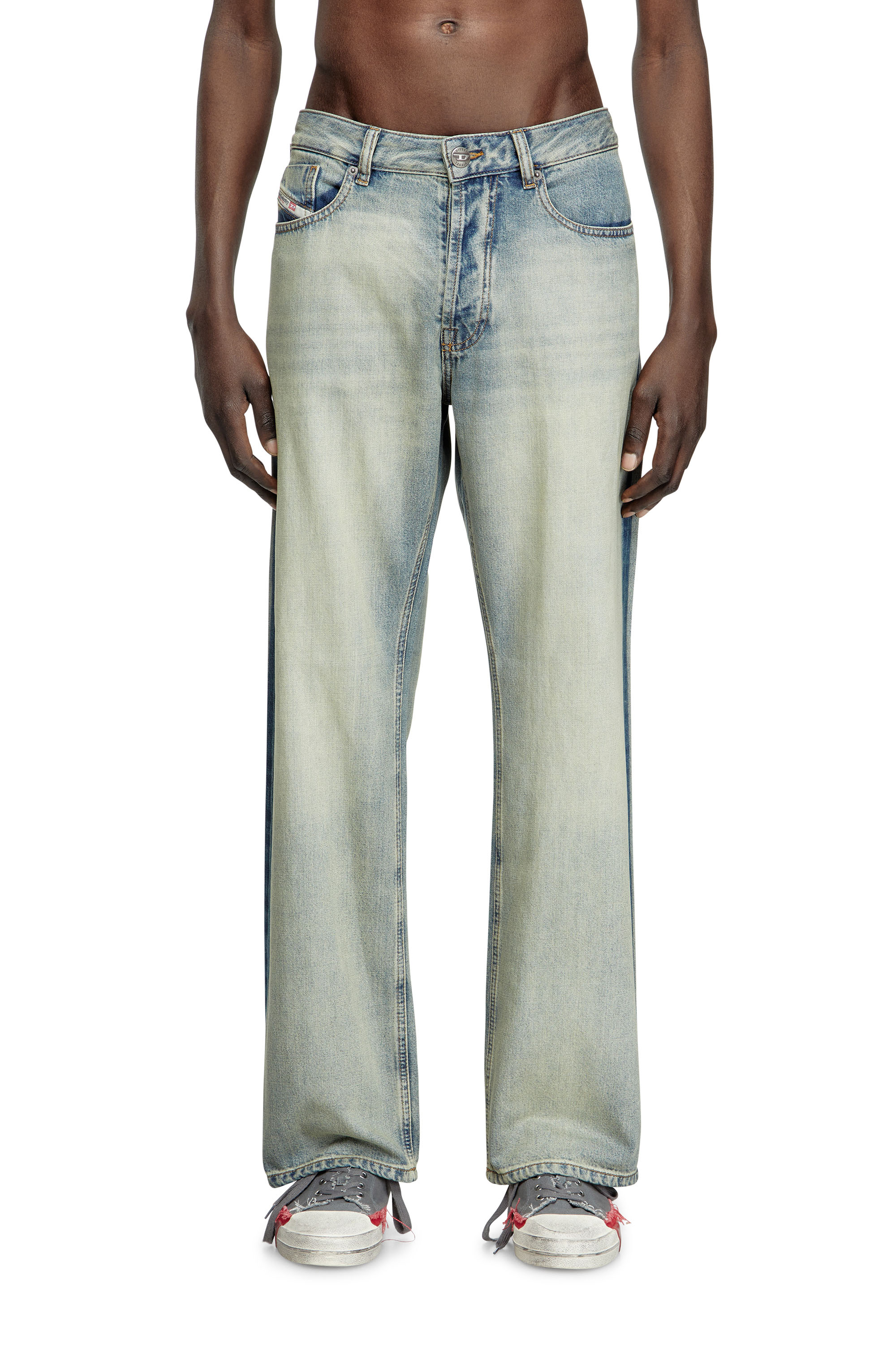 Diesel - Relaxed Jeans 1980 D-Eeper 0ABDF Uomo, Blu Chiaro - Image 1