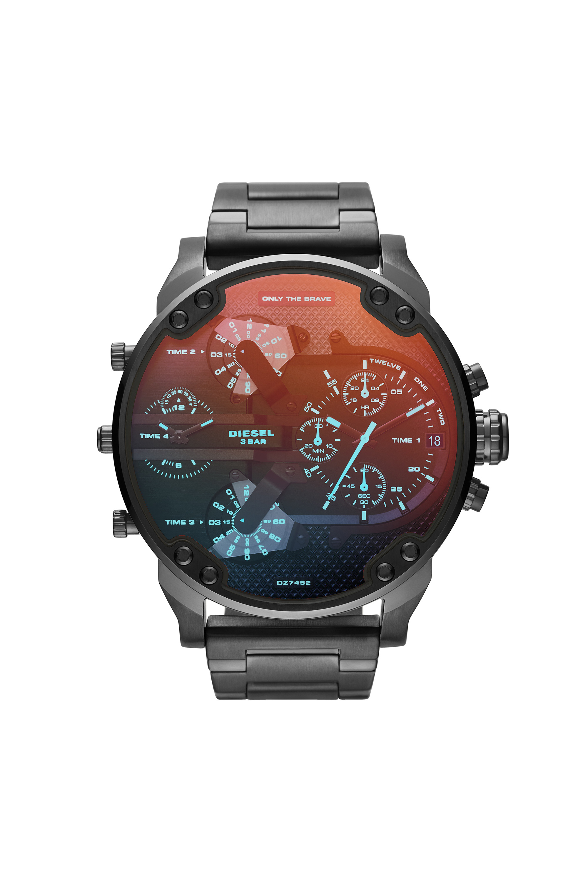 Diesel - DZ7452, Orologio Mr. Daddy con cinturino in acciaio inossidabile canna di fucile Uomo in Nero - 1