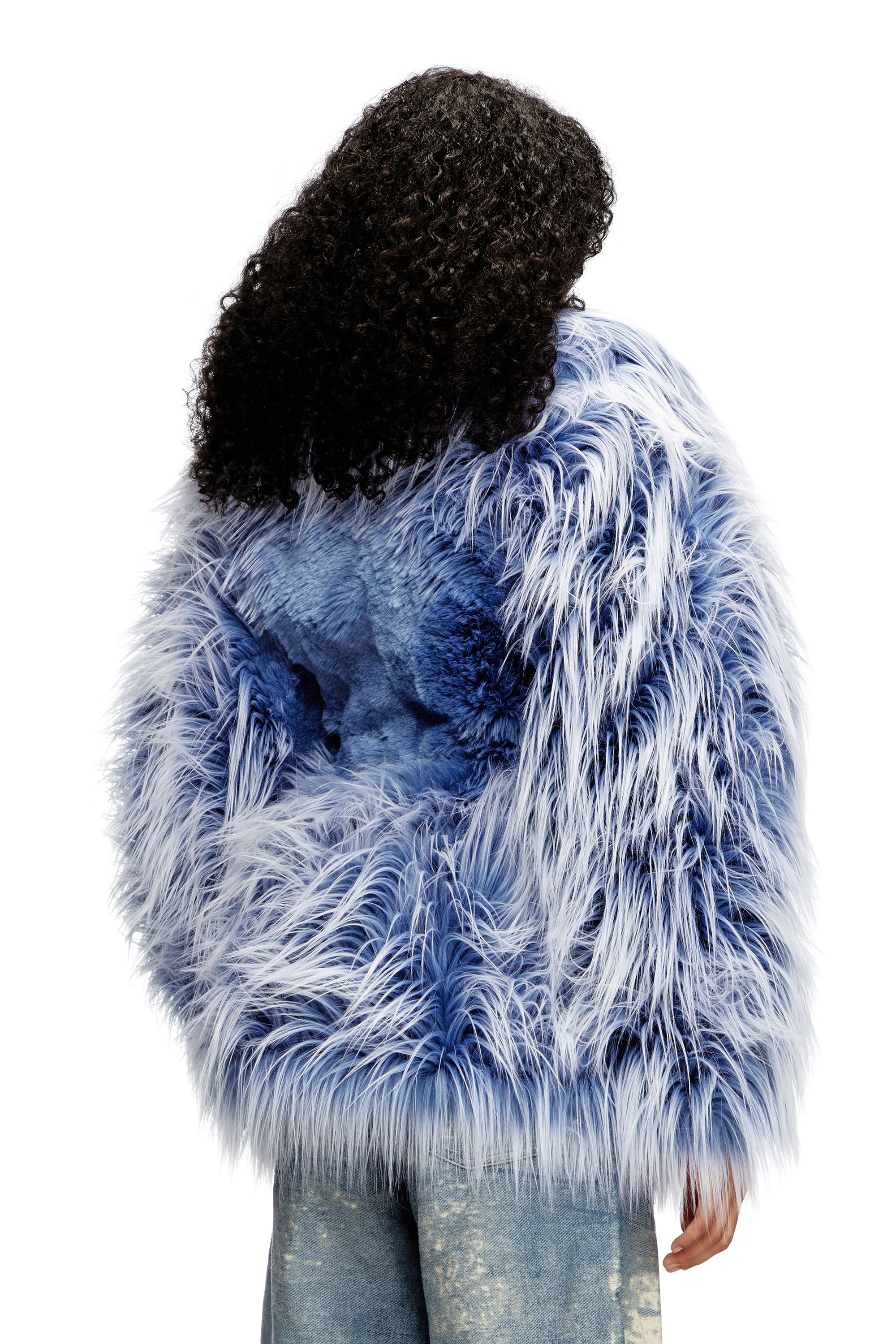 Diesel - W-CABY, Monster coat imbottito effetto ombré Donna in Blu - 4