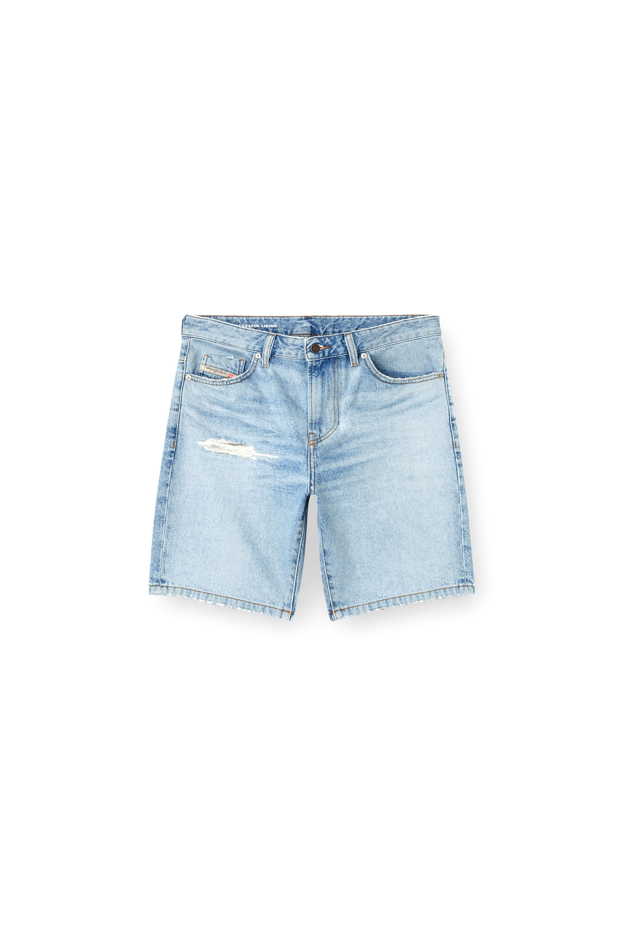 Diesel - D-FIN, Short slim in denim Uomo in Blu - 2
