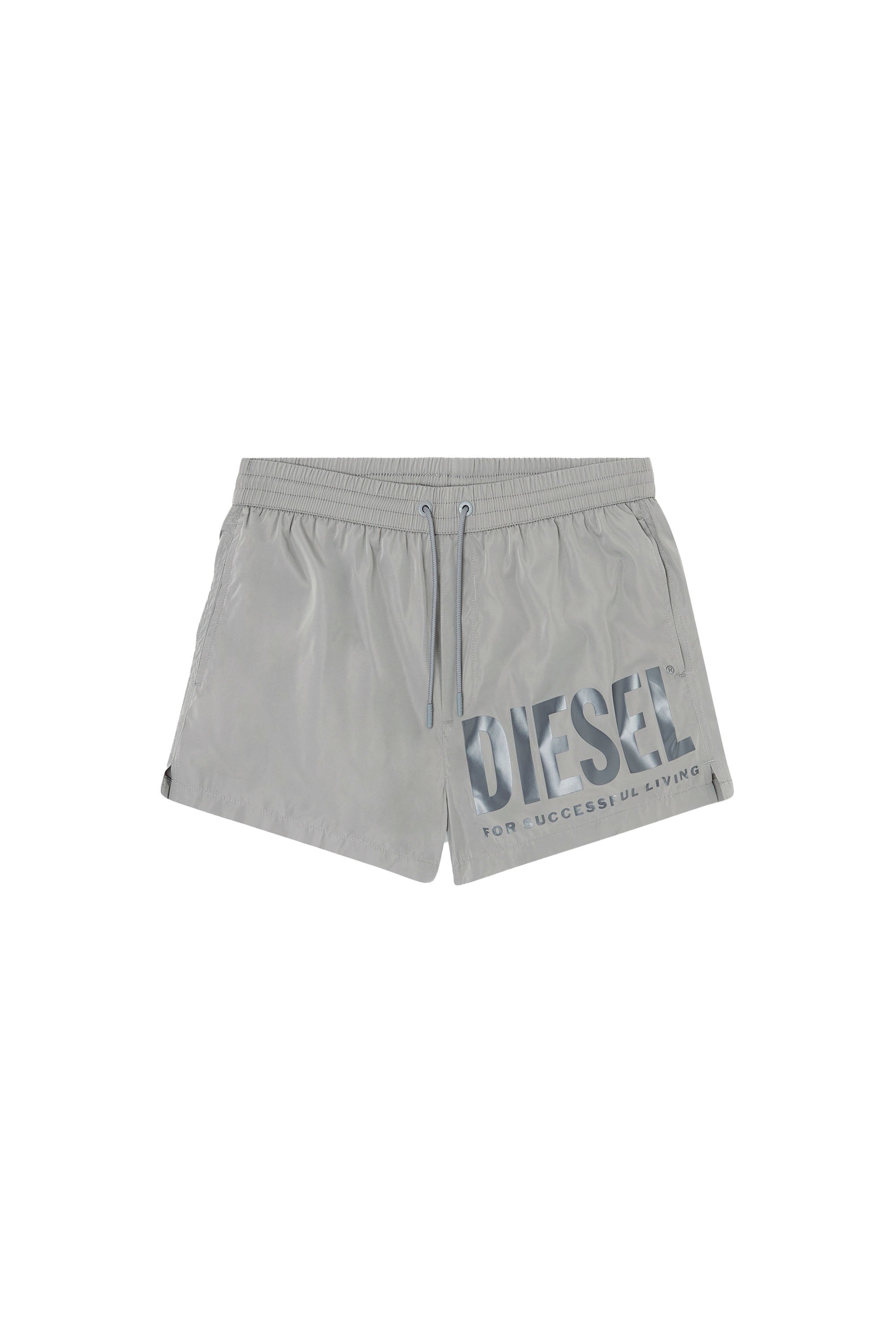 Diesel - MARIO-34-D-CORE, Boxer da mare con stampa logo Uomo in Grigio - 4