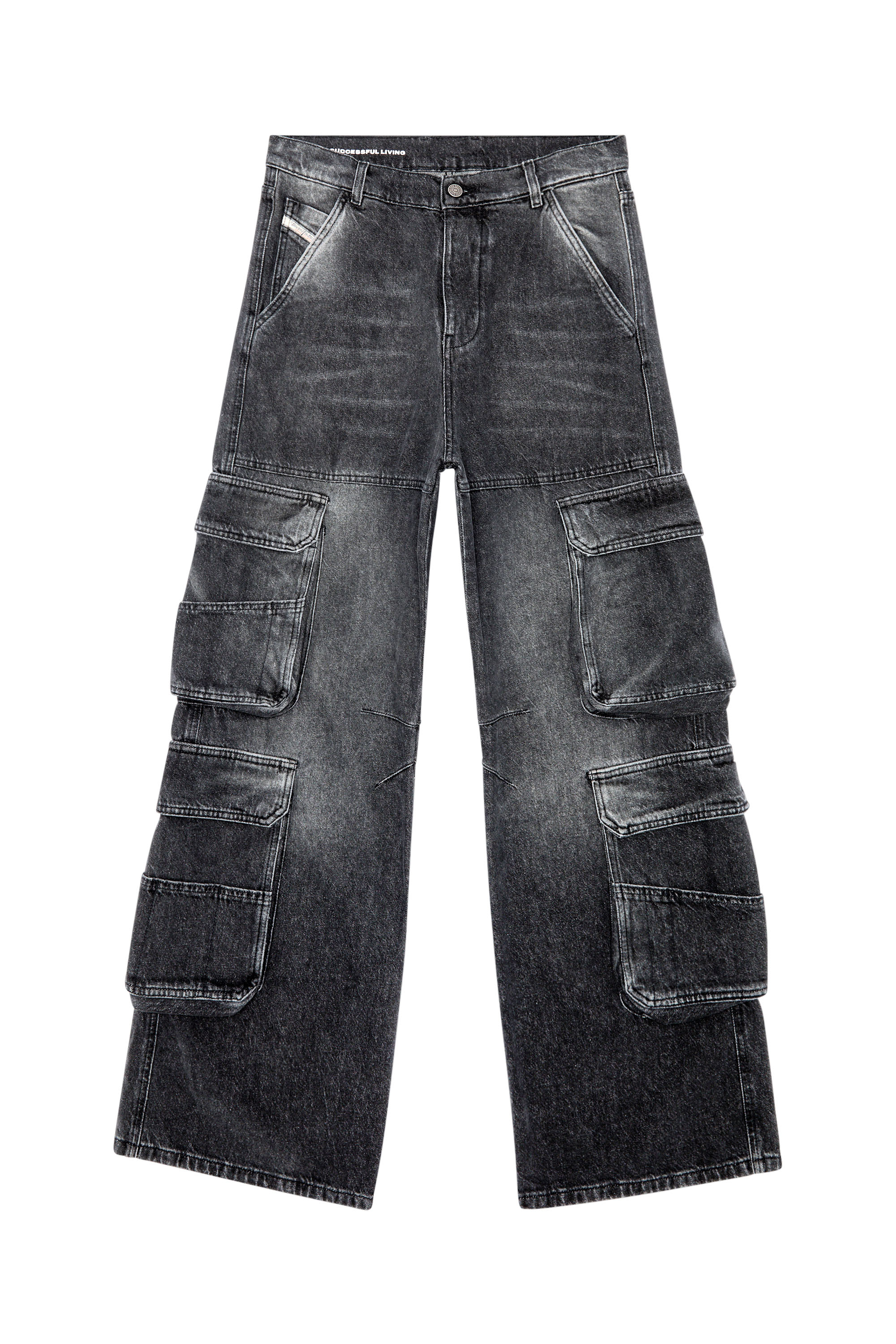 Diesel - Straight Jeans 1996 D-Sire 0HLAA, Nero/Grigio scuro - Image 3