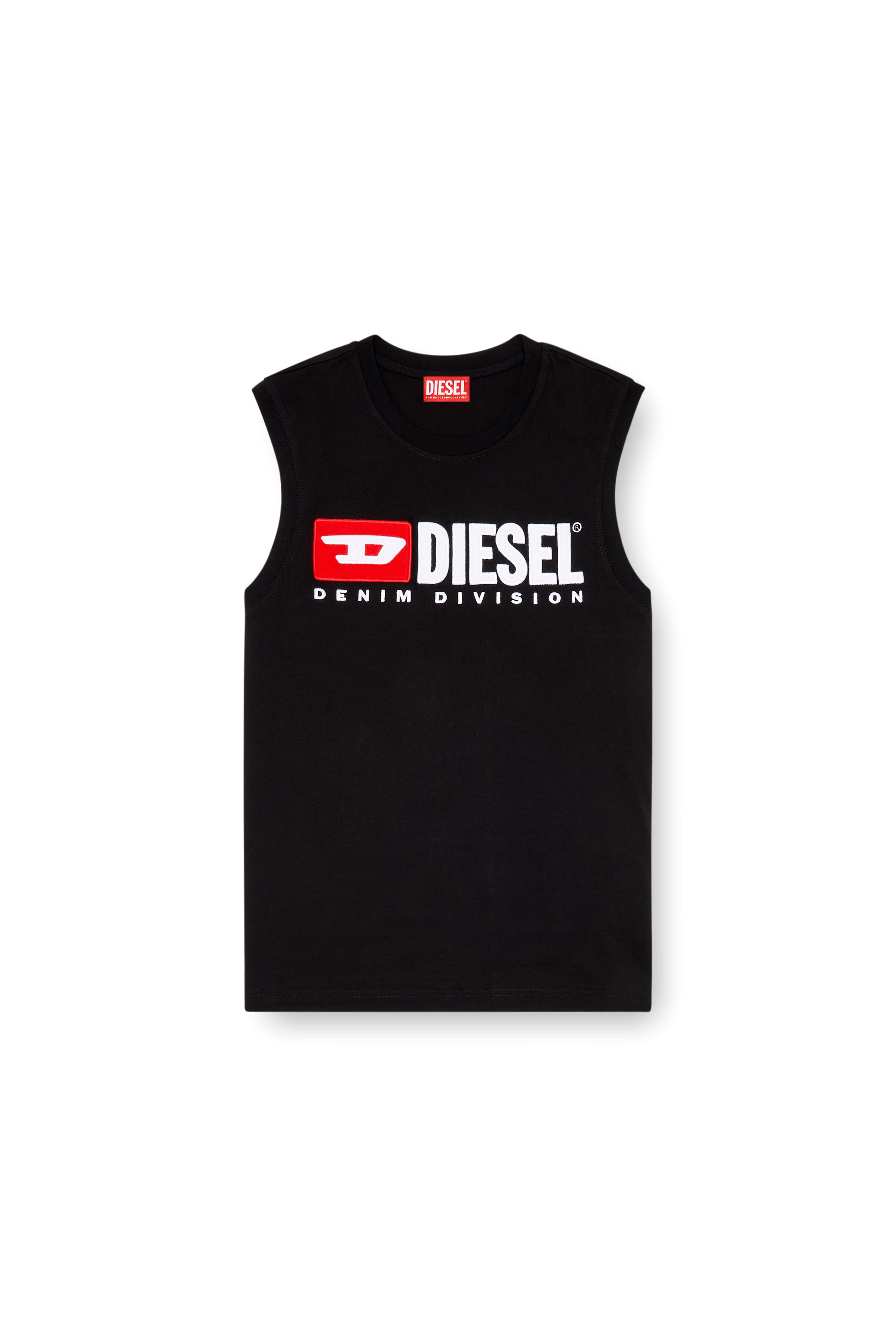 Diesel - T-ISCO-DIV, Uomo Canotta con stampa logo sul petto in Nero - Image 3