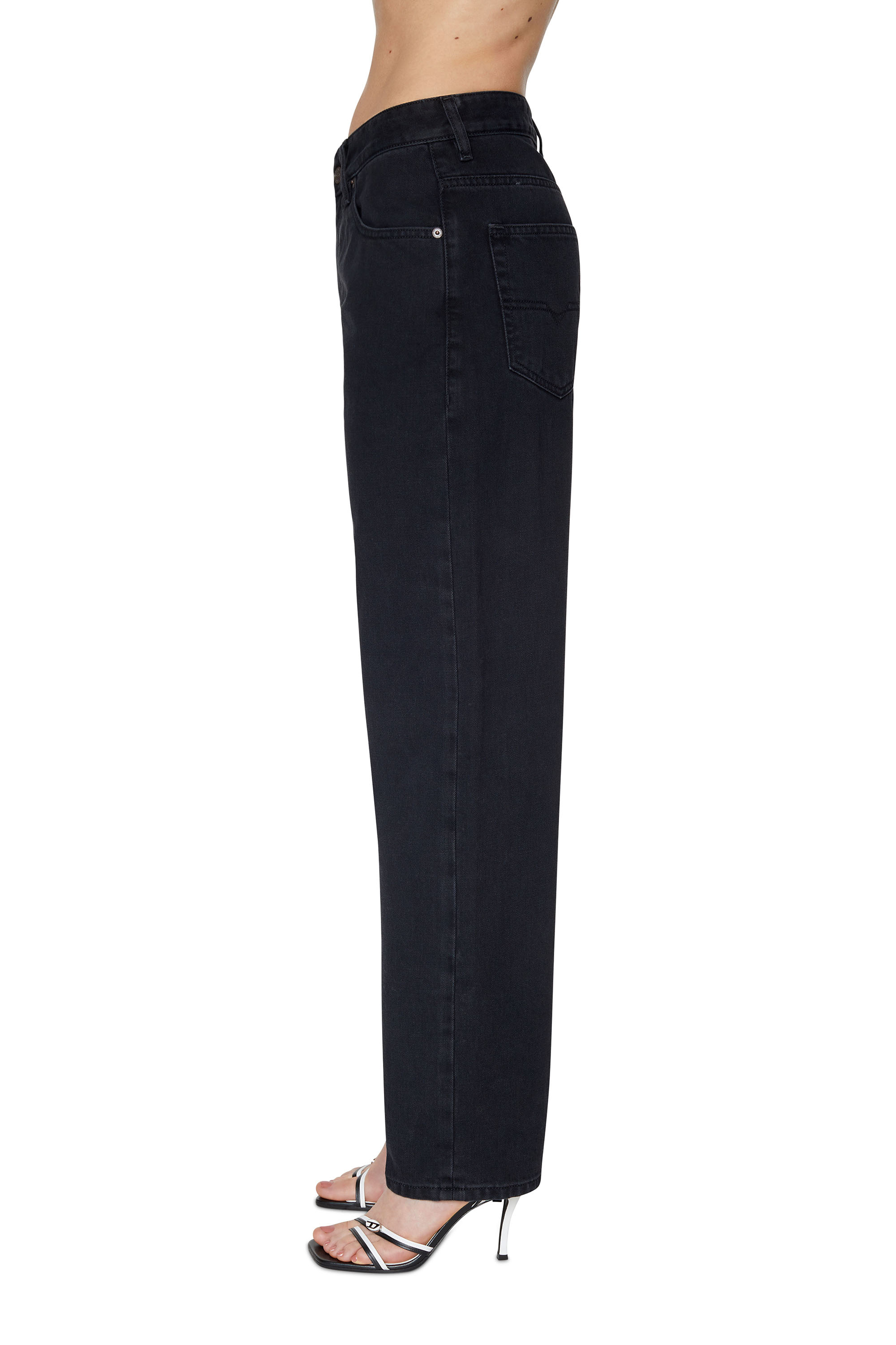 Diesel - Straight Jeans 1999 D-Reggy Z09RL Donna, Nero/Grigio scuro - Image 5