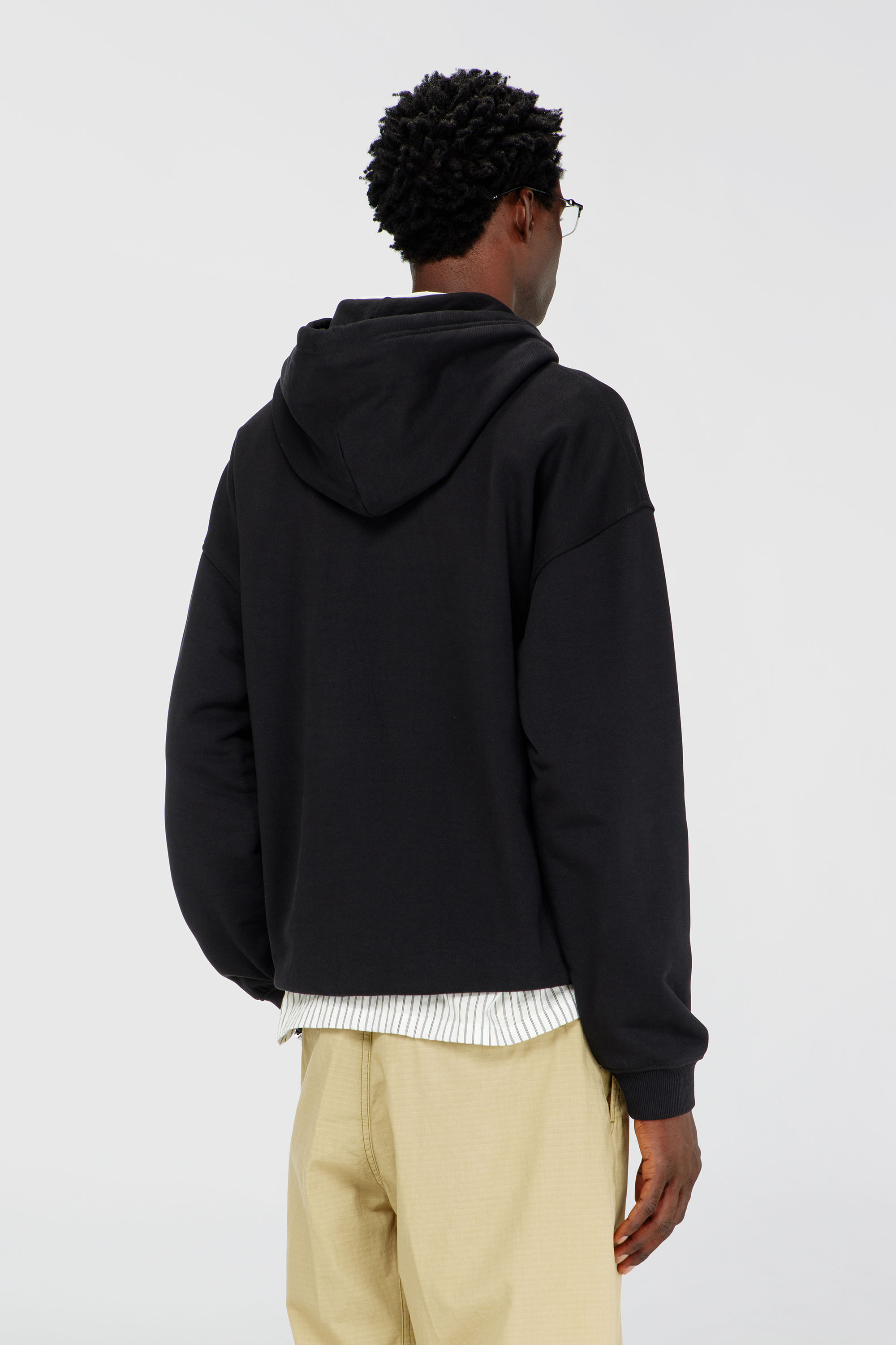 Diesel - S-BOXT-HOOD-DCO, Felpa con cappuccio a vestibilit&agrave; rilassata e tasca a marsupio Uomo in Nero - 4