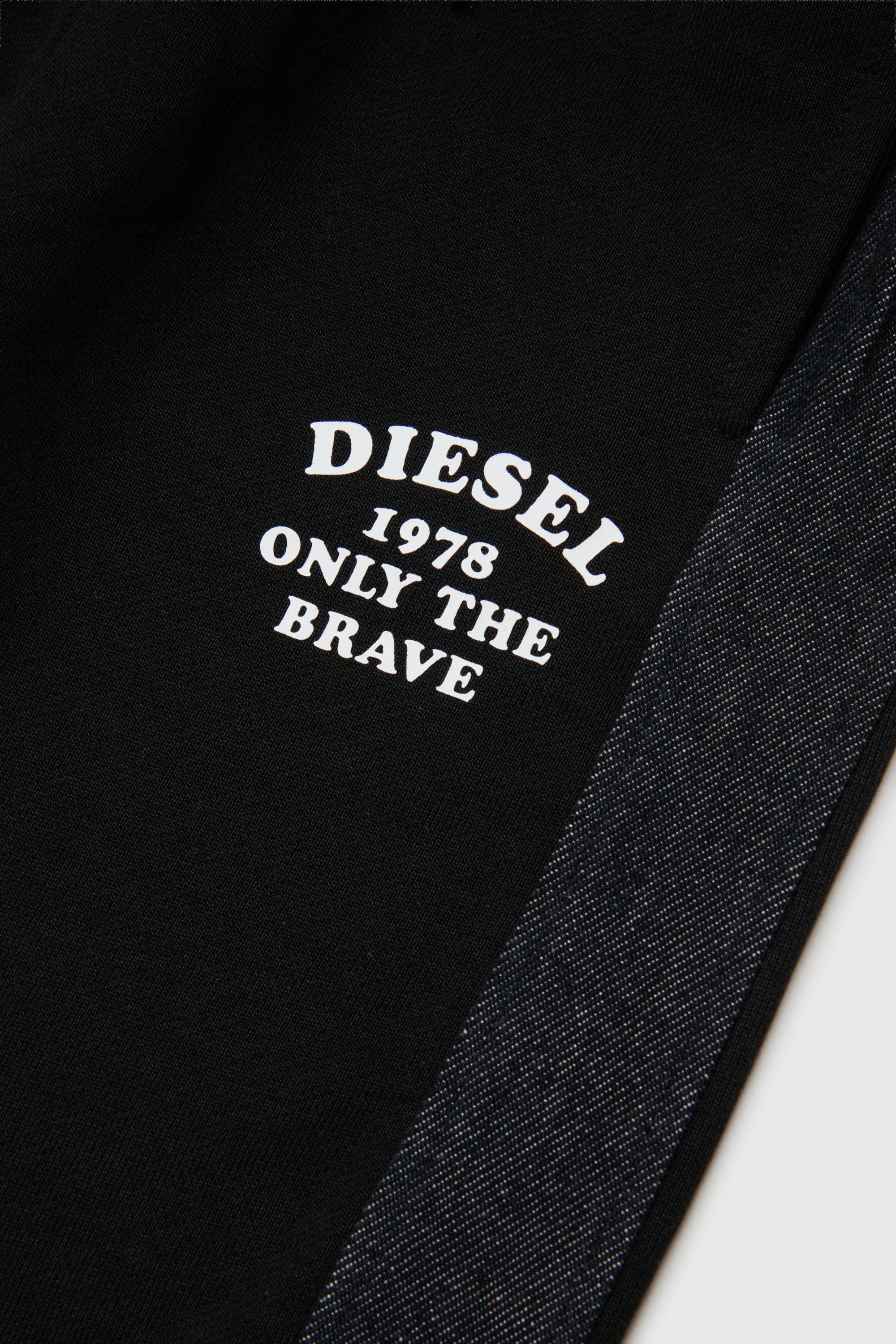Diesel - PTEAN, Man's Sweatpants with denim side bands in Black - 4
