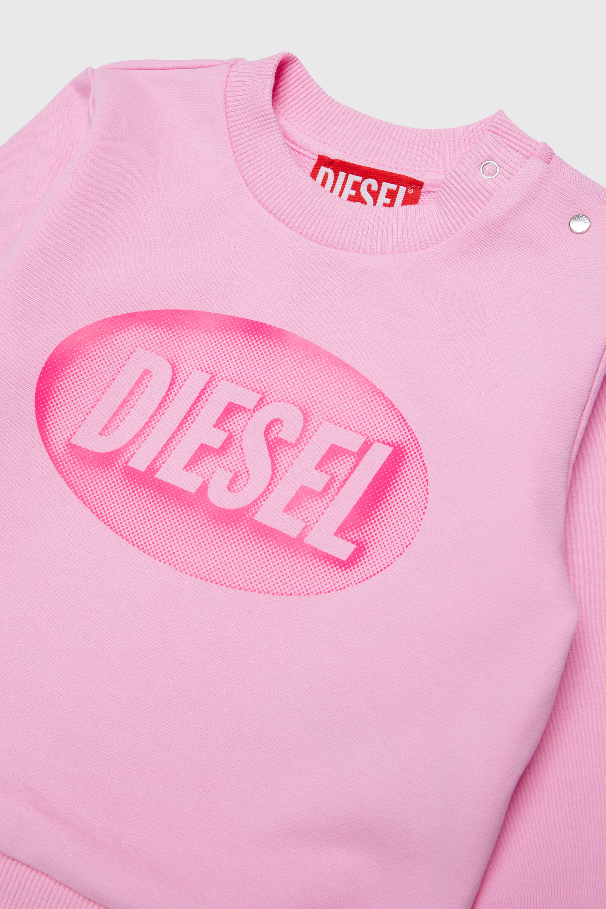 Diesel - SDSELB, Felpa in cotone con stampa logo Unisex in Rosa - 3