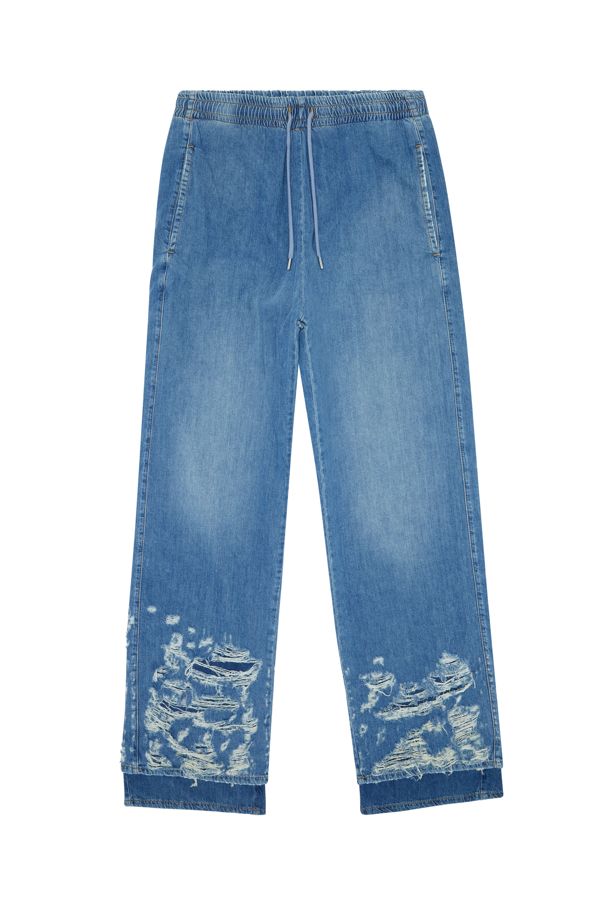 Diesel - D-Martian 0EMAF Straight Jeans, Blu Chiaro - Image 5